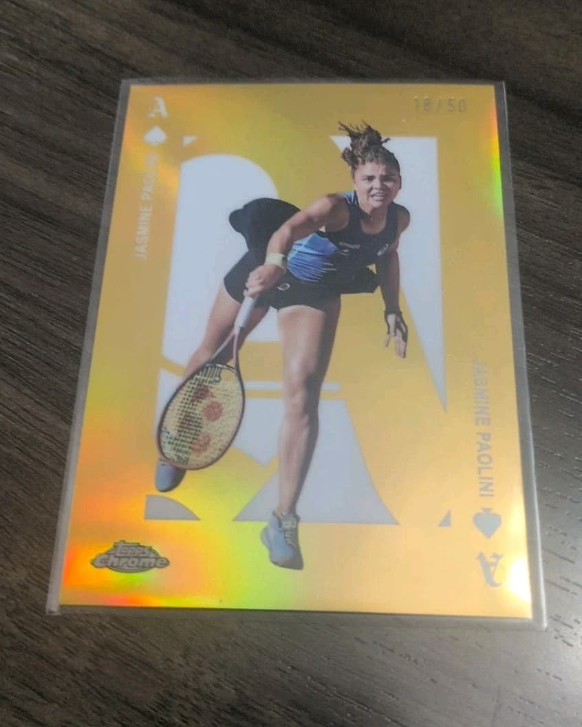 Jasmine Paolini Tennis 2025 Topps Chrome 2025 Topps Chrome gold