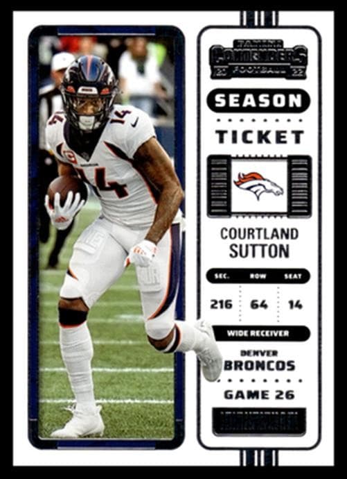 Courtland Sutton Denver 2022 Panini Contenders