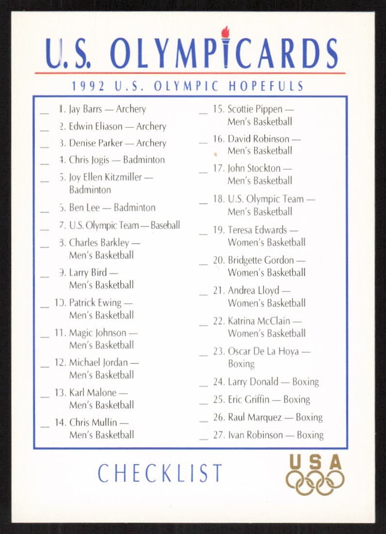 Impel Olympicards 1992 Unknown 1992 Unknown