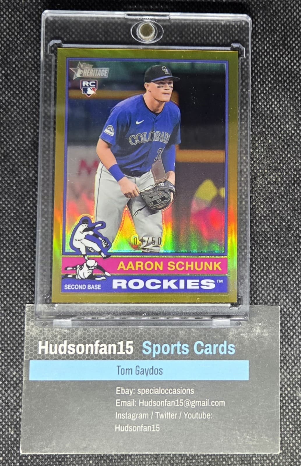 Aaron Schunk Gold 2025 Topps Heritage