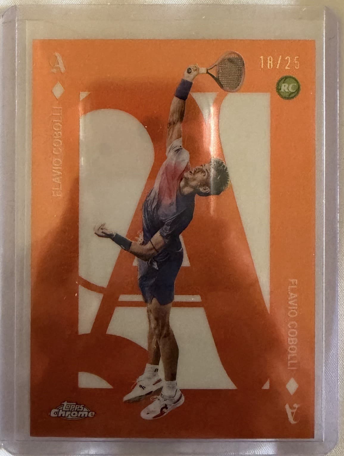 Flavio Cobolli Aces 2025 Topps Chrome 2025 Topps Chrome orange-refractor