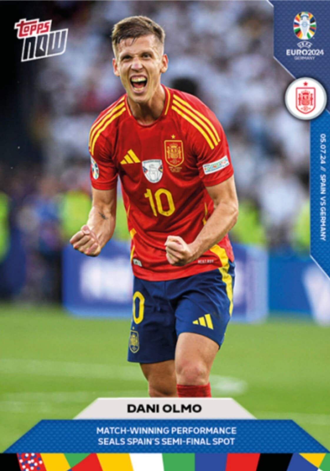 NOW UEFA EURO SPAIN DANI OLMO 2024 Topps 2024 Topps