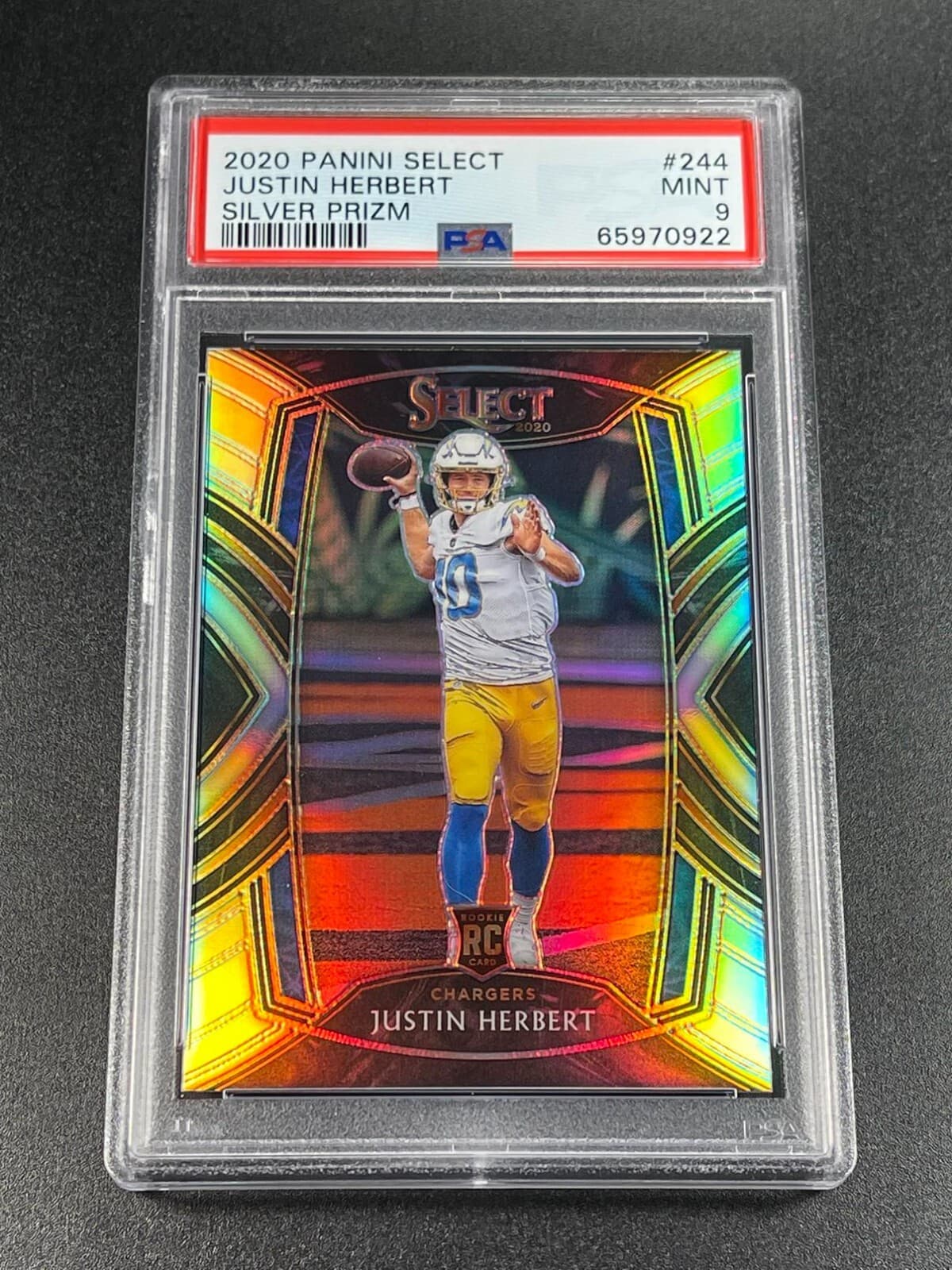 JUSTIN HERBERT CLUB LEVEL SILV 2020 Panini Select 2020 Panini Select