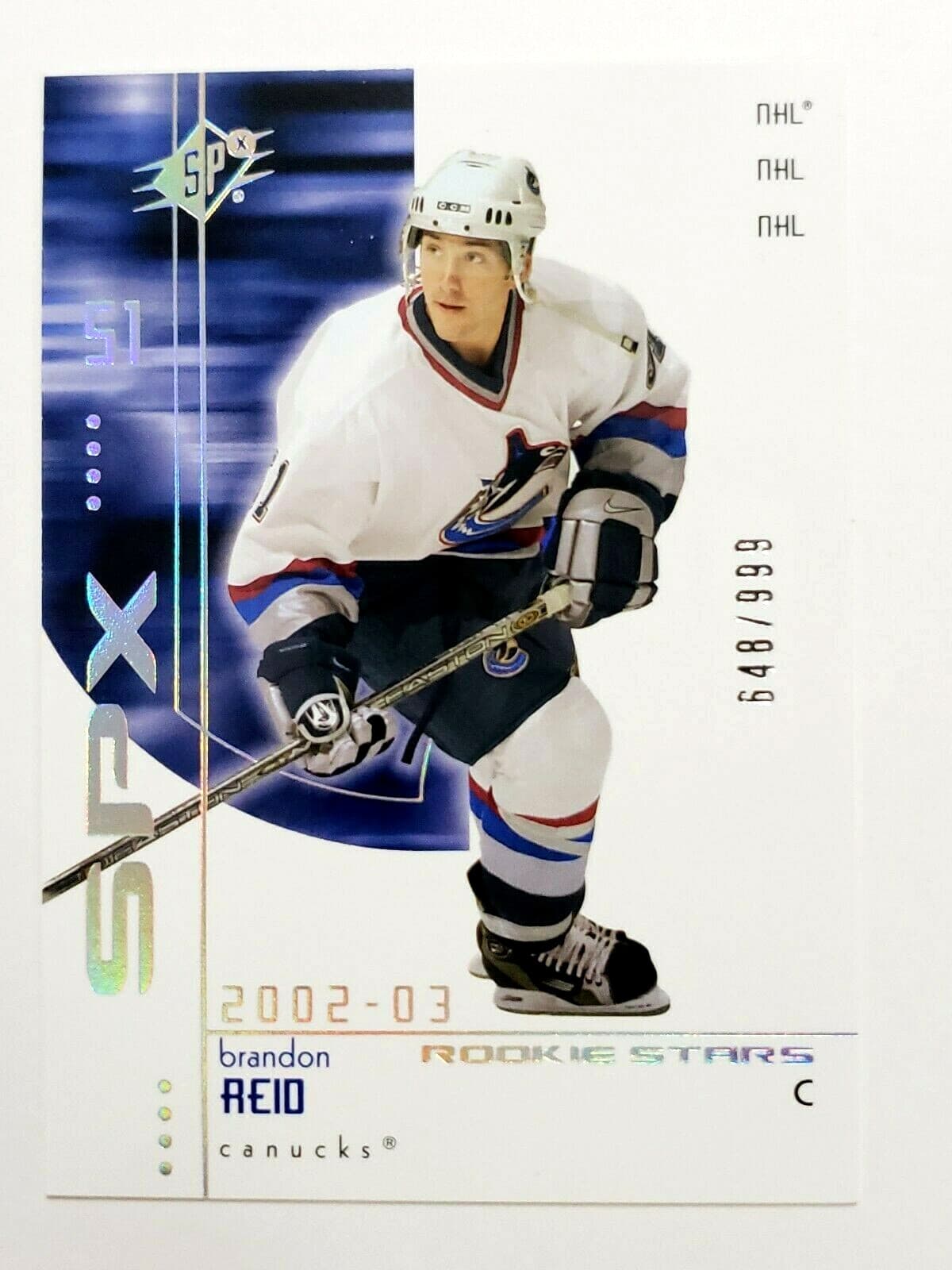 BRANDON REID X STARS # 180 NHL 2003 Upper Deck SP
