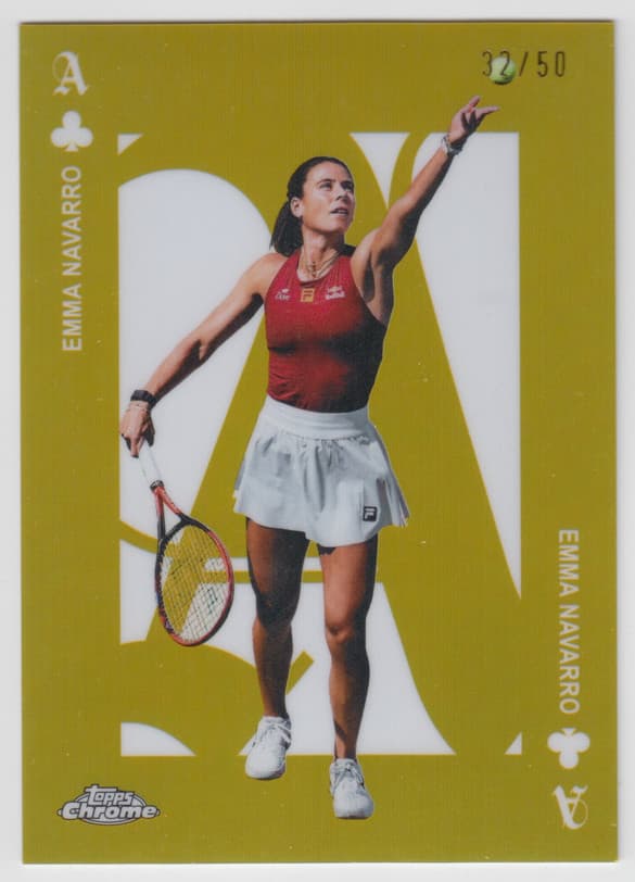 Tennis Emma Navarro 2025 Topps Chrome 2025 Topps Chrome gold-refractor