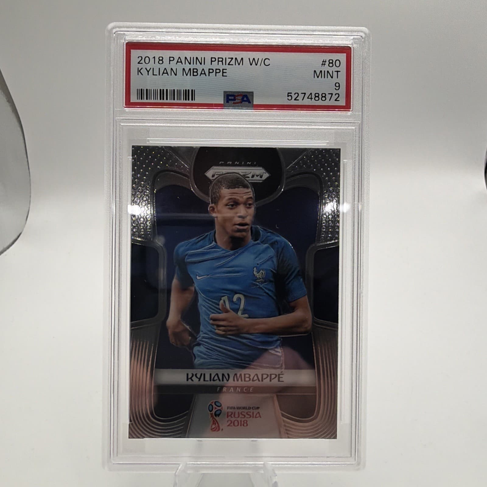 Kylian Mbappé trading card