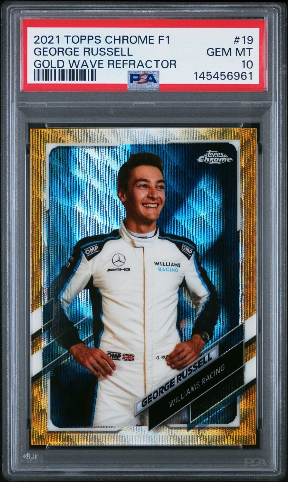 FORMULA 1 GOLD WAVE GEORGE RUS 2021 Topps Chrome 2021 Topps Chrome gold-refractor-wave