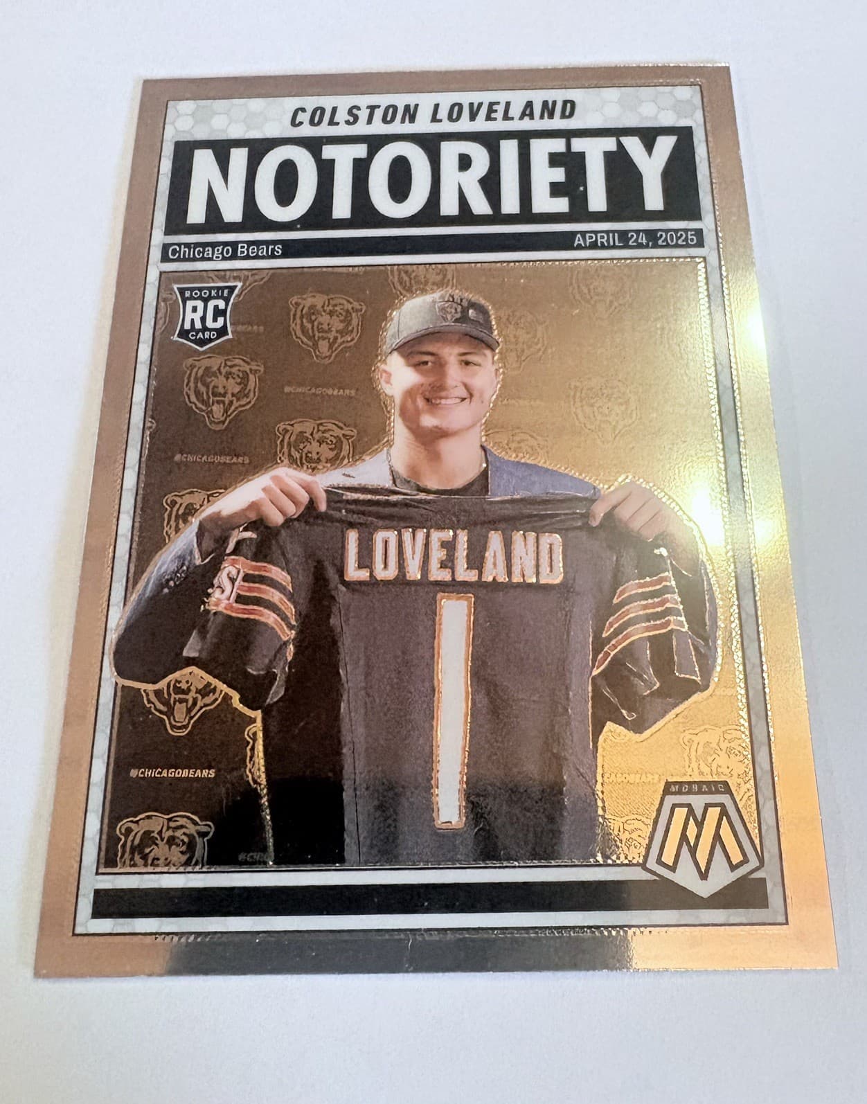 Notoriety Colston Loveland 2025 Panini Mosaic 2025 Panini Mosaic