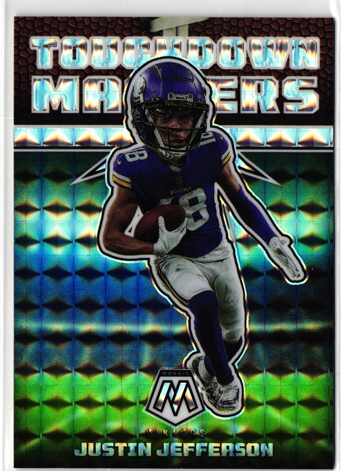 Justin Jefferson Touchdown 2022 Panini Mosaic 2022 Panini Mosaic green