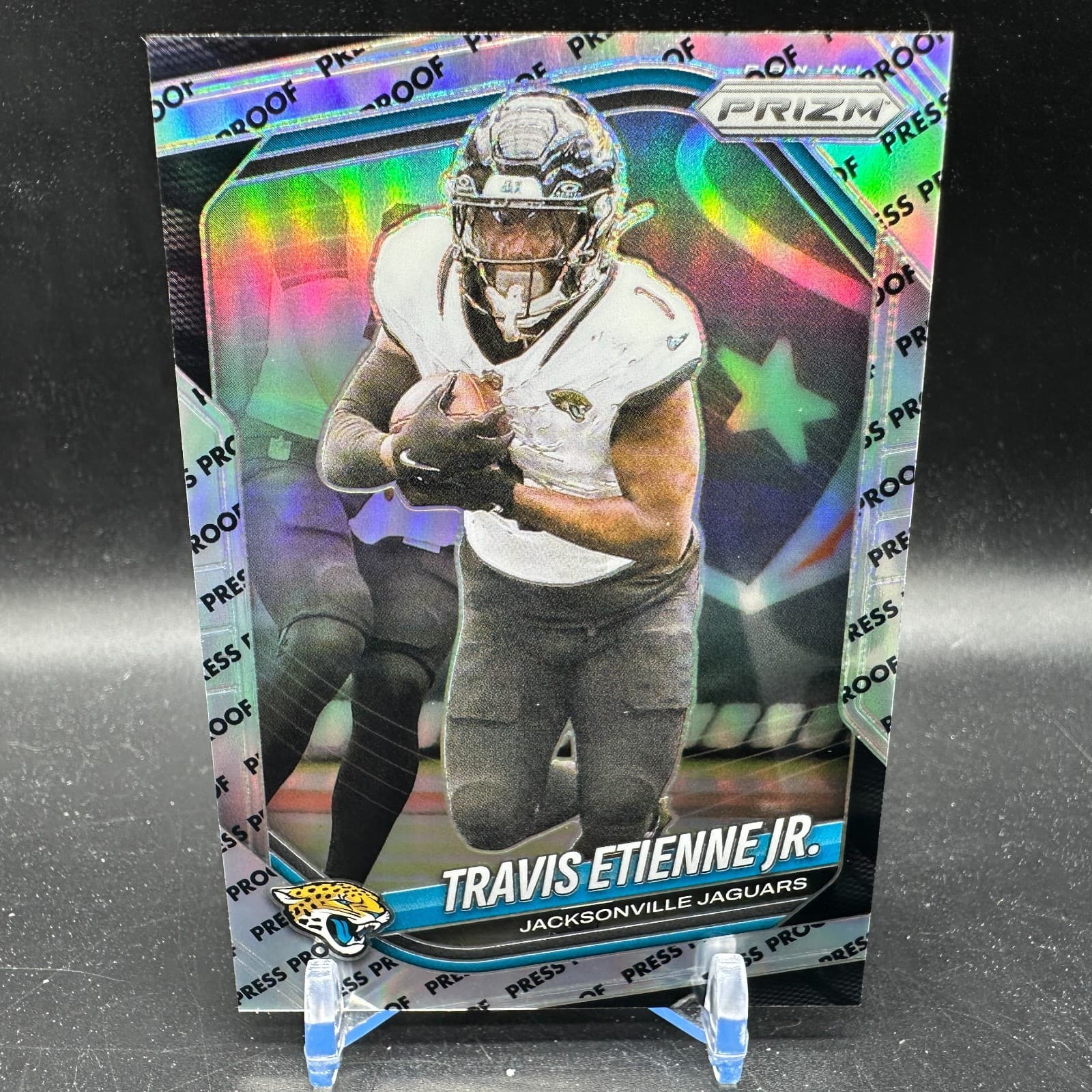 TRAVIS ETIENNE JR PRESS PROOF 2025 Panini Prizm