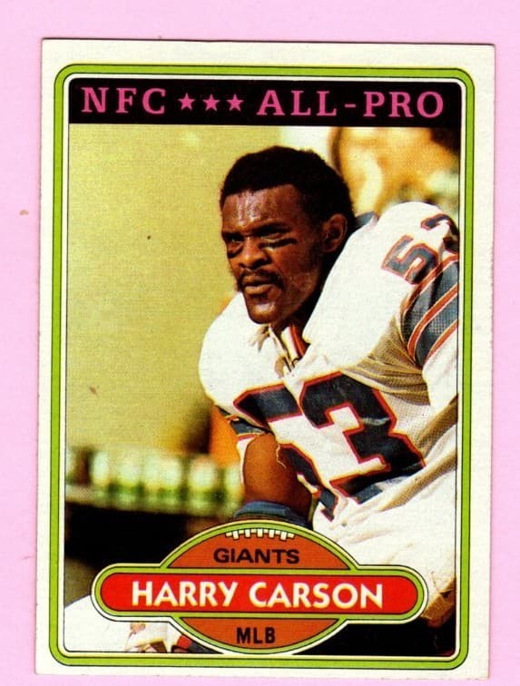 Harry Carson New 1980 Topps 1980 Topps