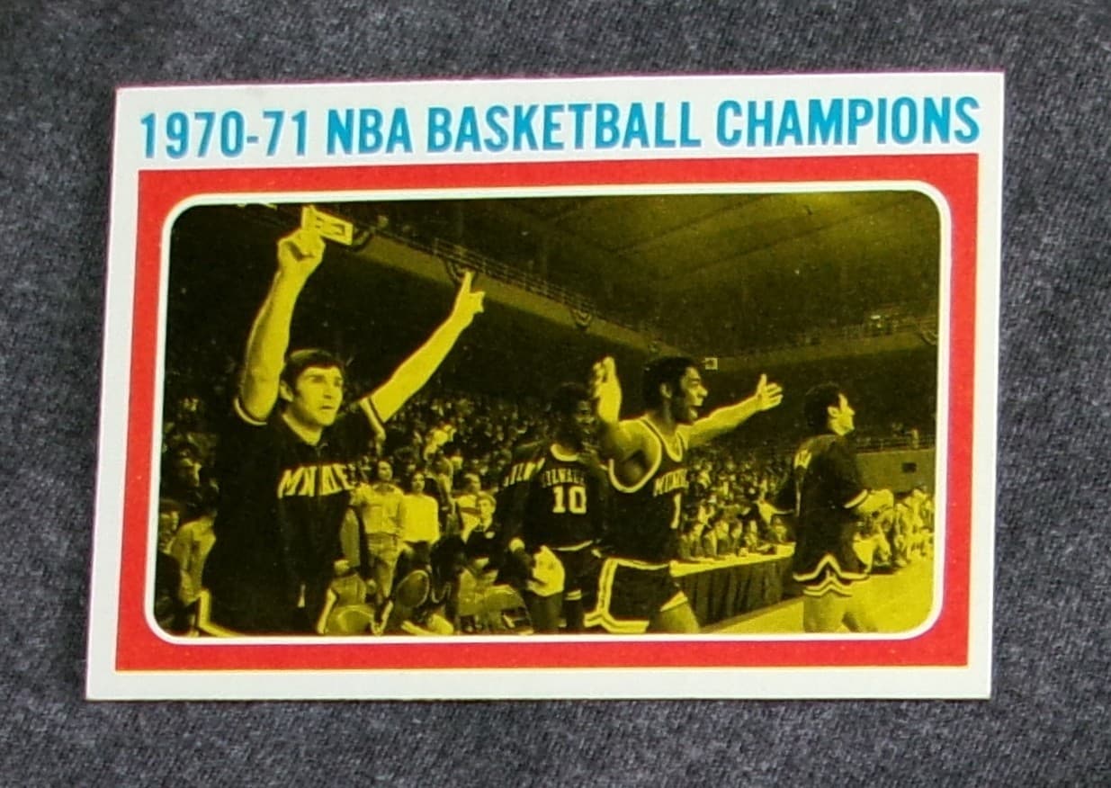 Basketball Bucks Championship 1971 Topps 1971 Topps