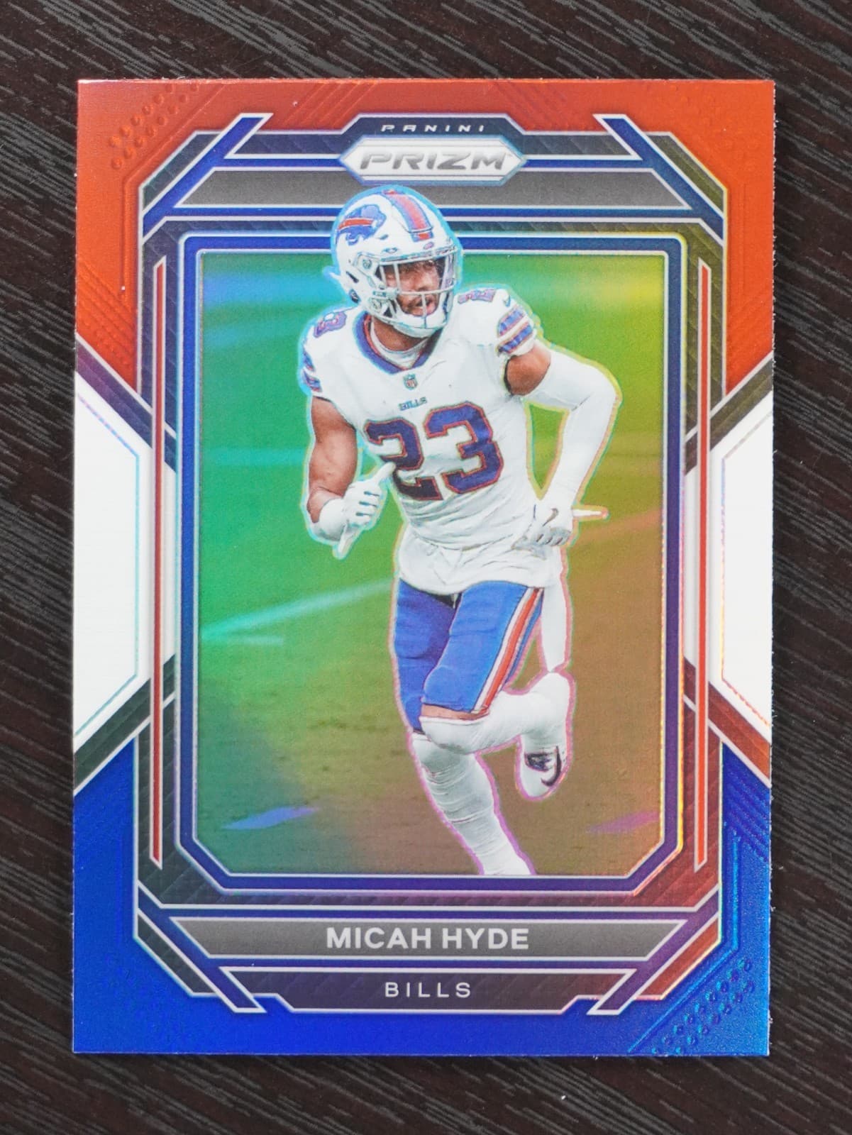 Micah Hyde Red 2022 Panini Prizm 2022 Panini Prizm blue-red