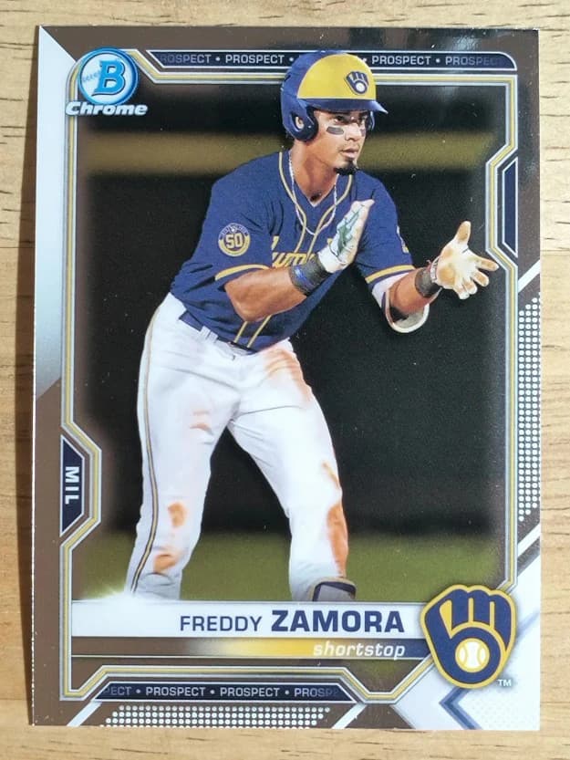 Prospects Freddy Zamora 2021 Bowman Chrome 2021 Bowman Chrome