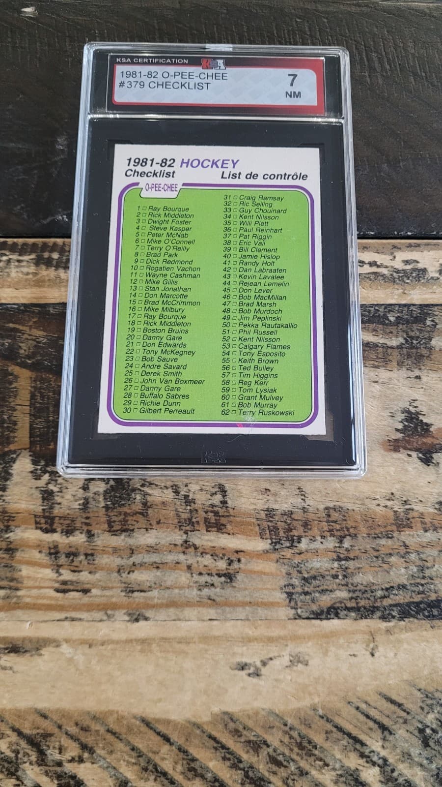 -82 Checklist KSA 7 NM 1981 O-Pee-Chee 1981 O-Pee-Chee