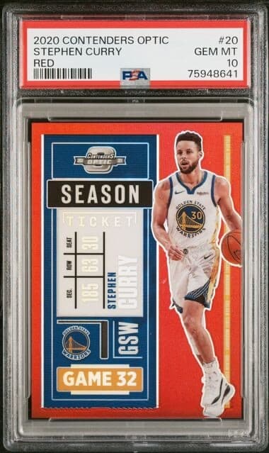 -21 Optic STEPHEN CURRY Red 2020 Panini Contenders 2020 Panini Contenders