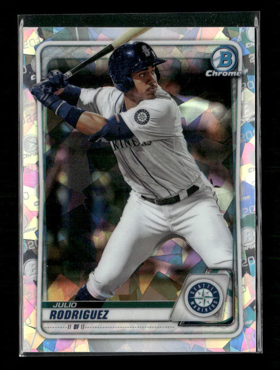 Julio Rodriguez Prospects 2020 Bowman 2020 Bowman aqua-refractor example 2