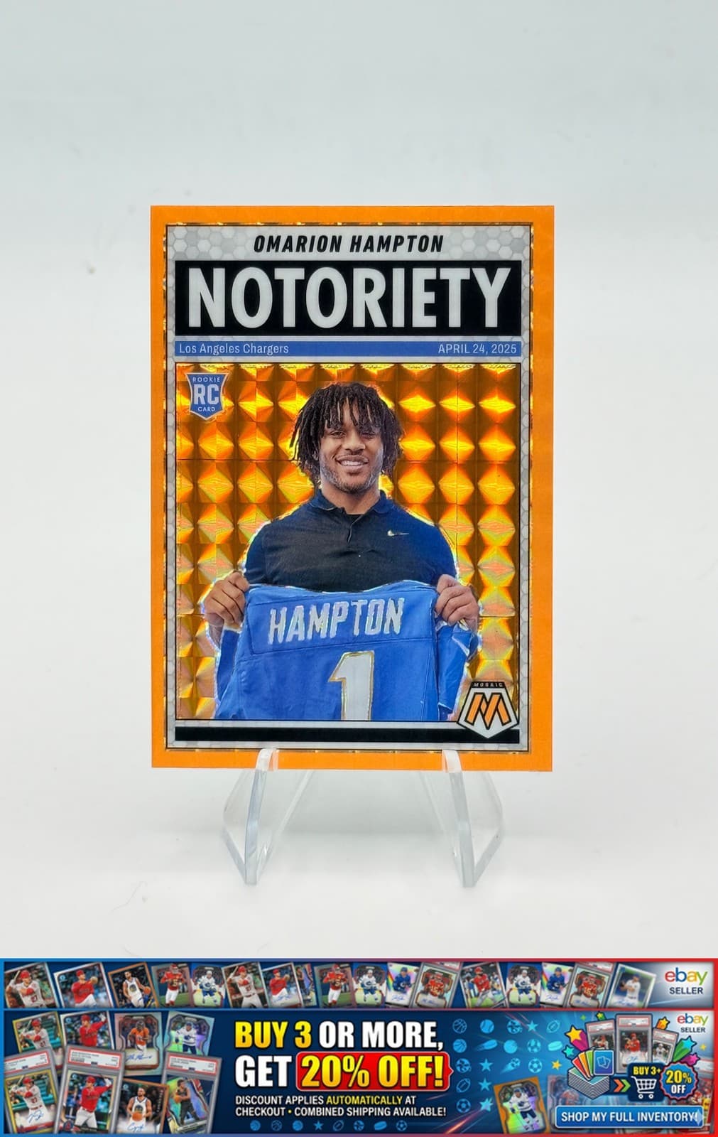 Omarion Hampton Notoriety 2025 Panini Mosaic