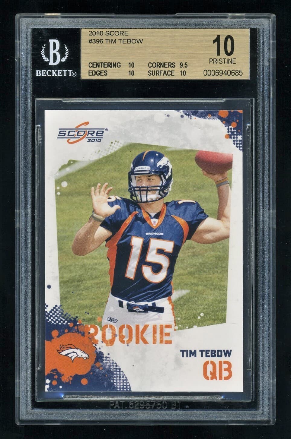 Tim Tebow 2010 panini