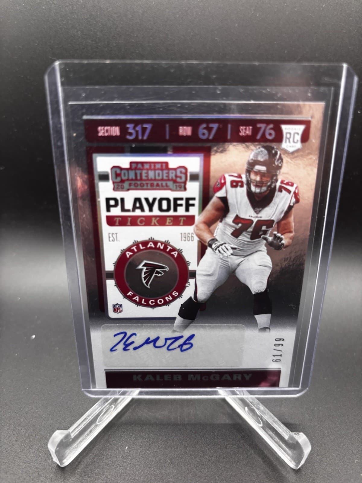 Kaleb McGary trading card