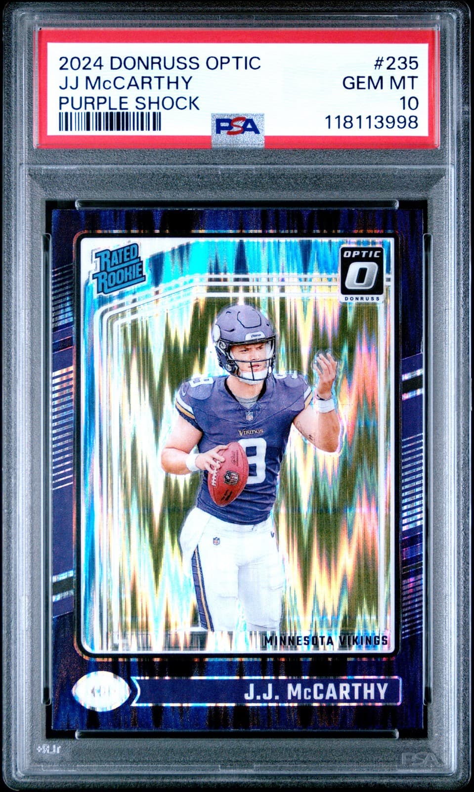 J.J. McCarthy 2024 panini Donruss Optic