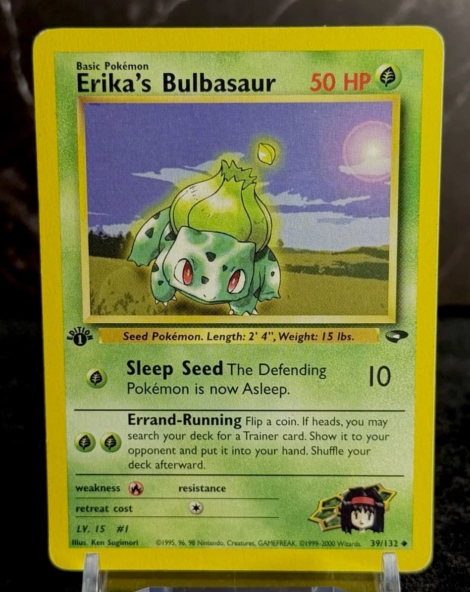 Erika's Bulbasaur trading card