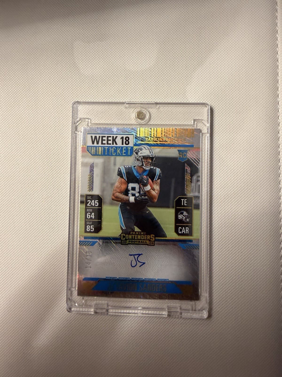 Ja'Tavion Sanders trading card