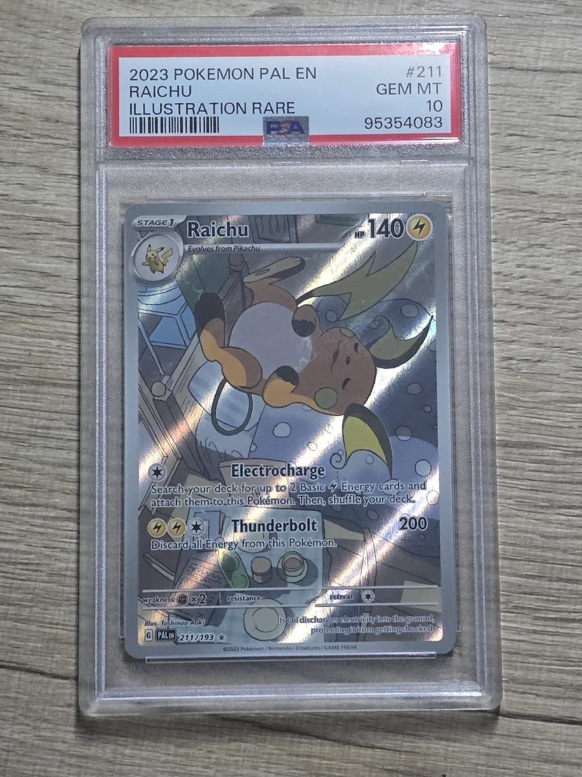 Raichu trading card