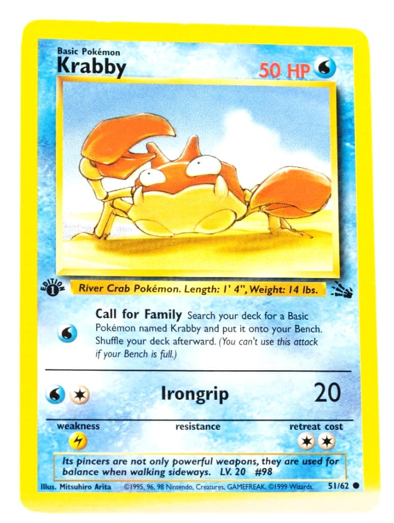 Krabby trading card