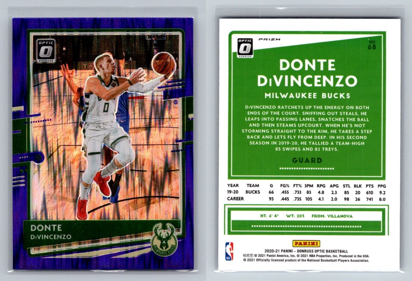 Donte DiVincenzo 2020 panini Donruss Optic