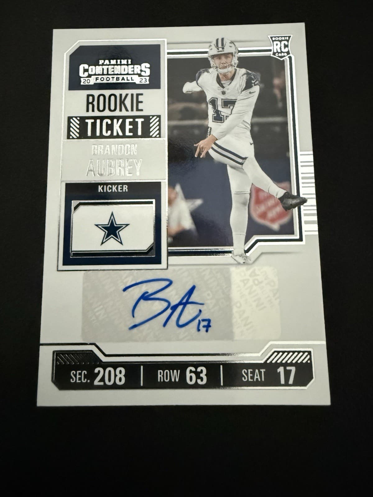Brandon Aubrey 2023 panini Panini Contenders