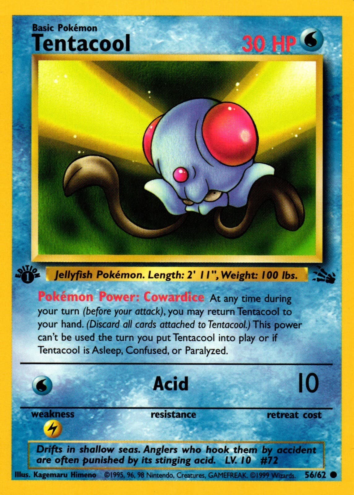 Tentacool trading card