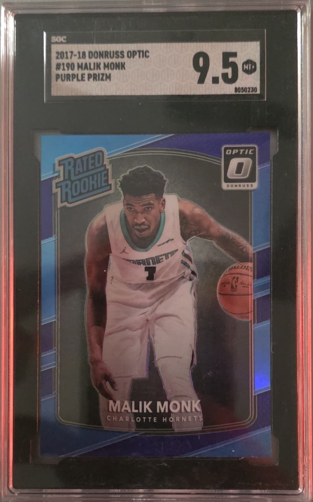 Malik Monk trading card
