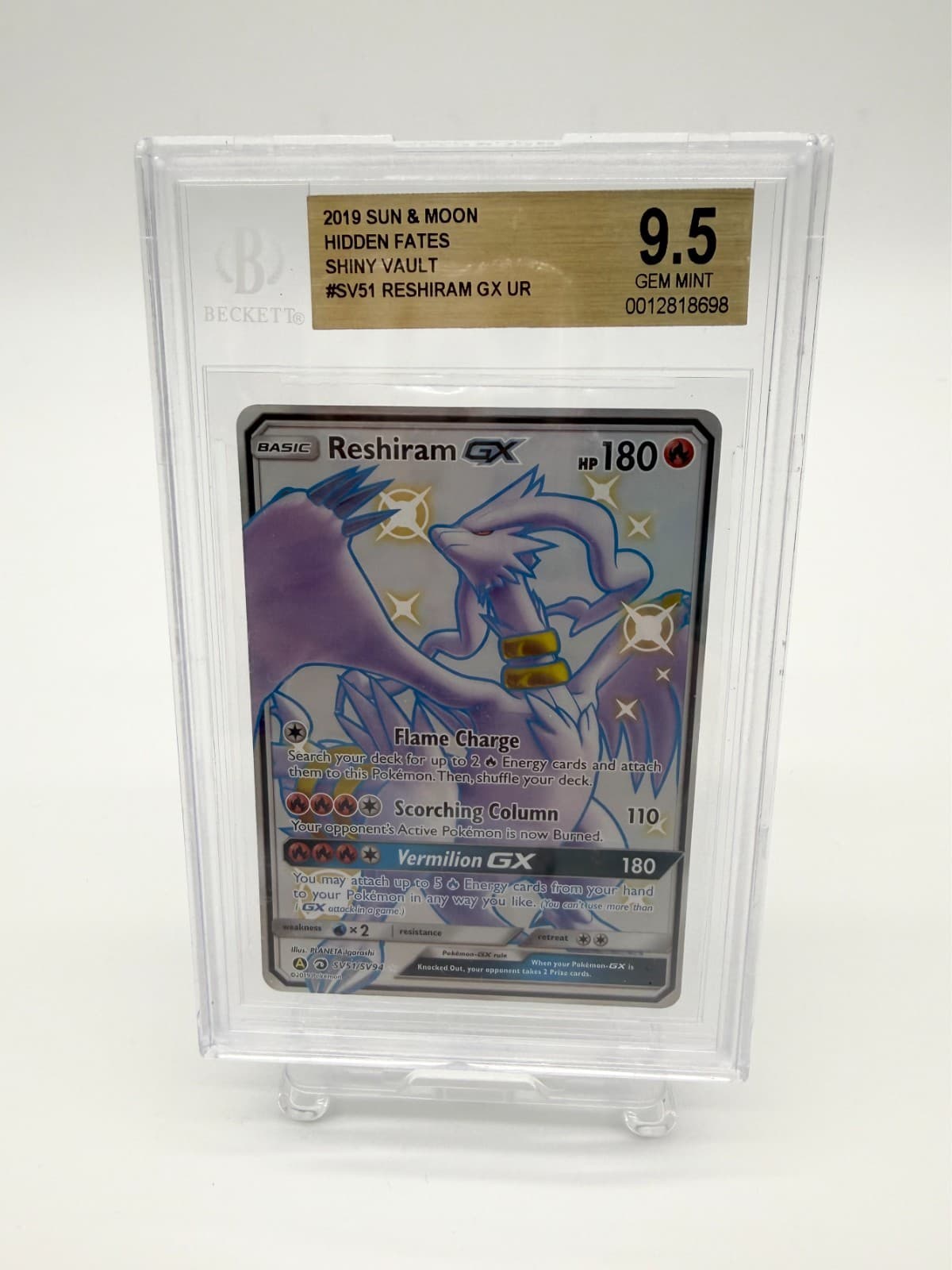 Reshiram-GX trading card
