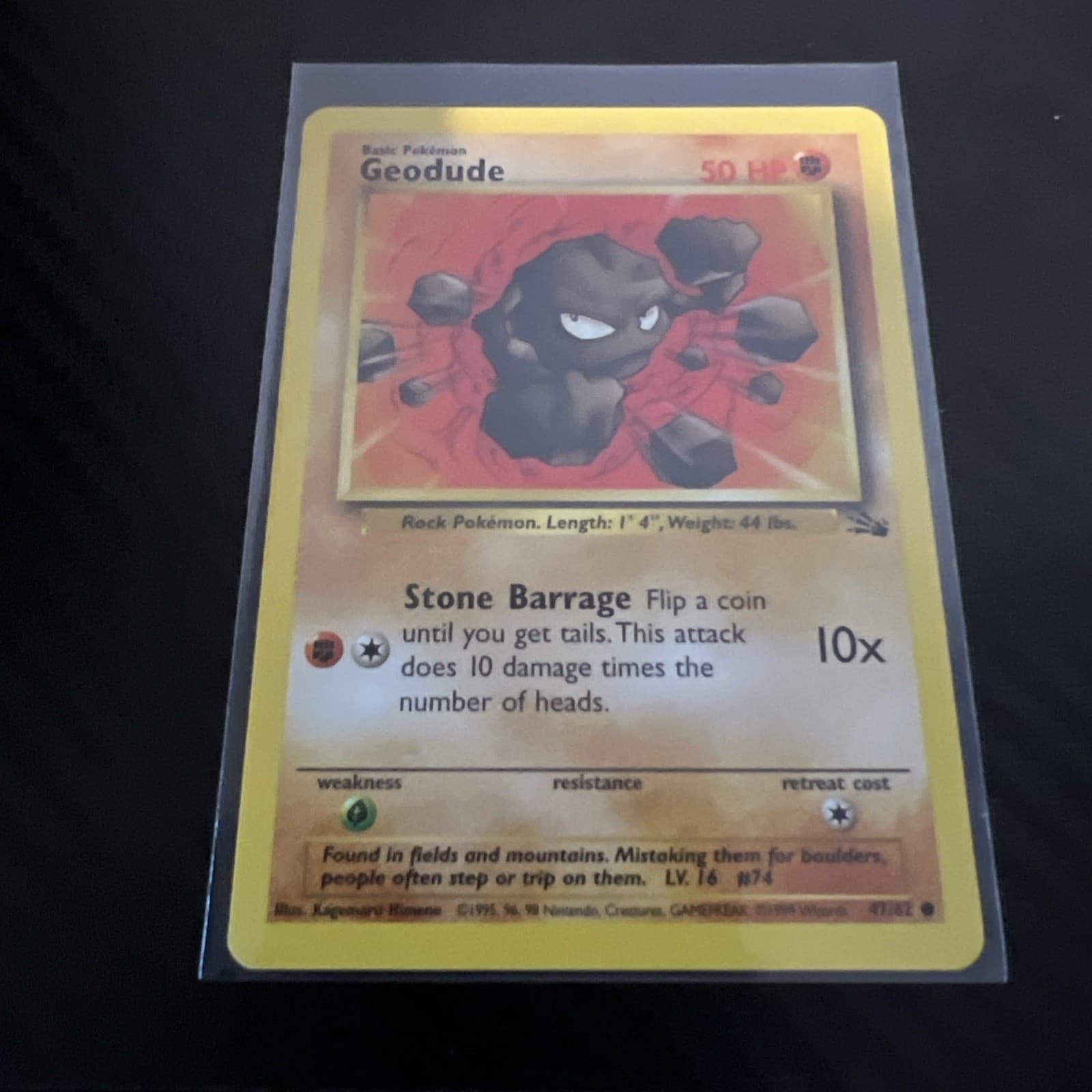 Geodude trading card