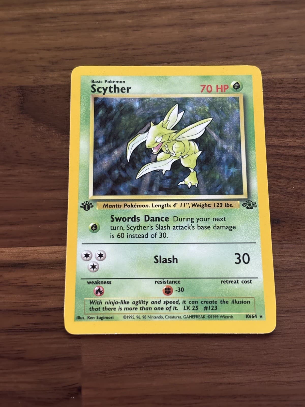 Scyther trading card