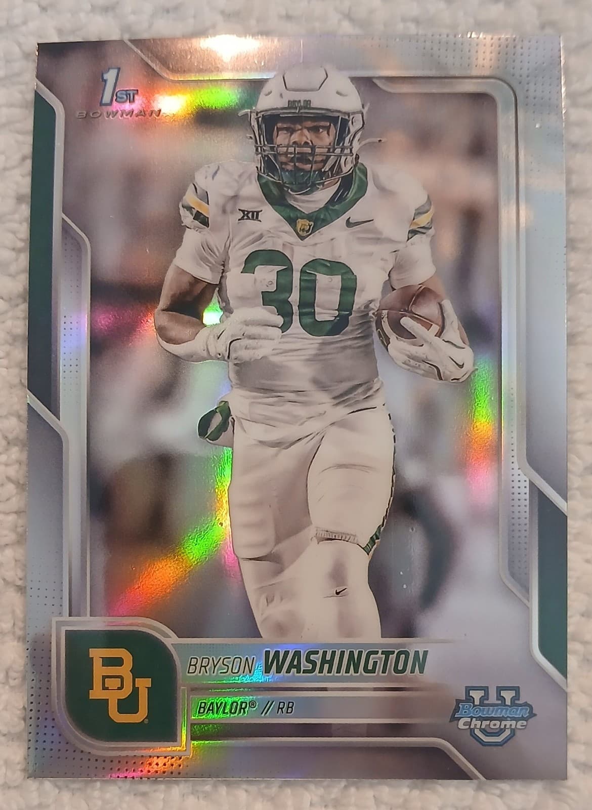 Bryson Washington trading card