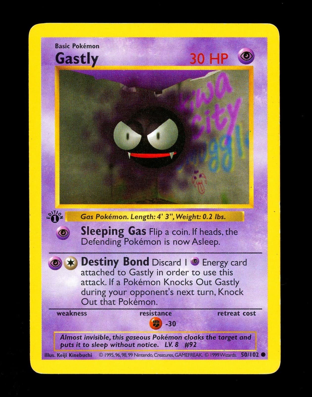 Gastly trading card