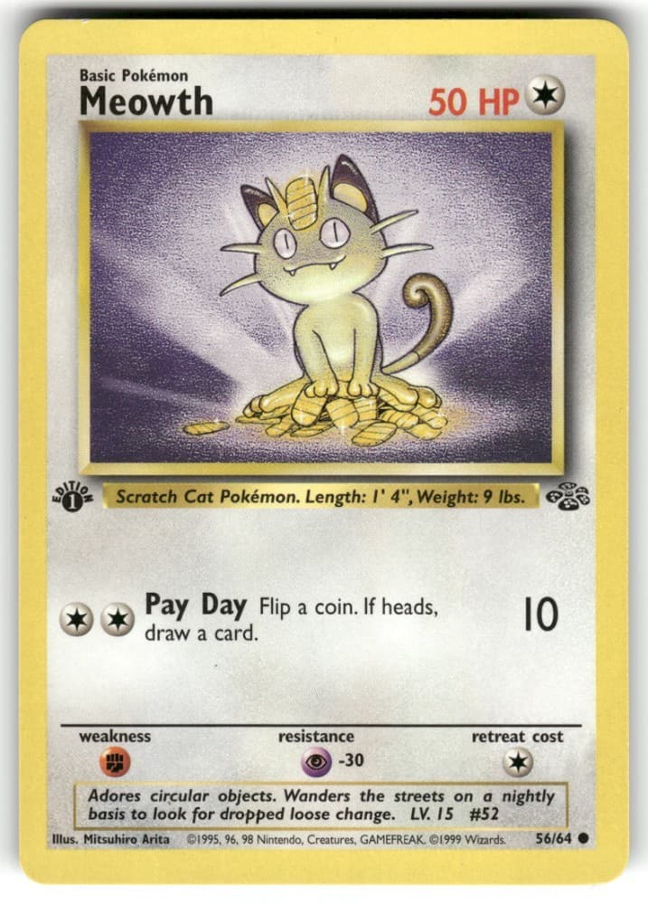 Meowth 1999 Pokemon Jungle