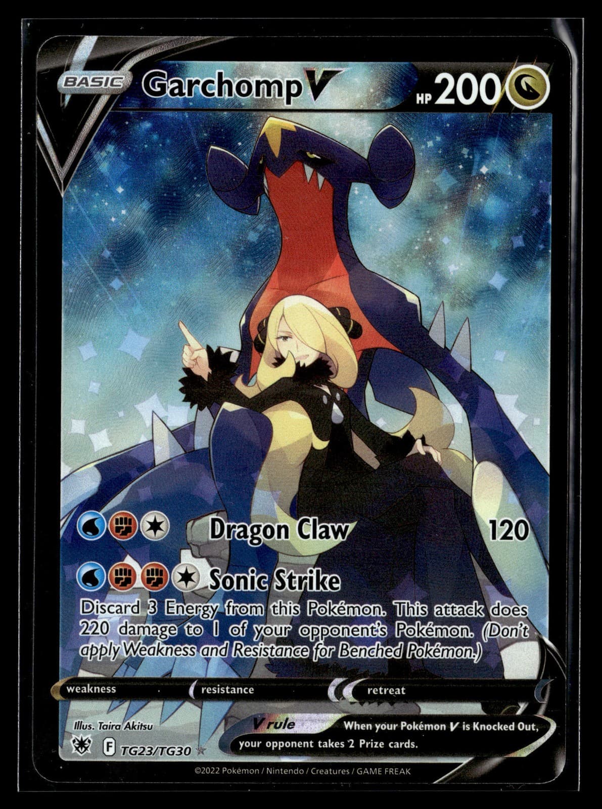 Garchomp V trading card
