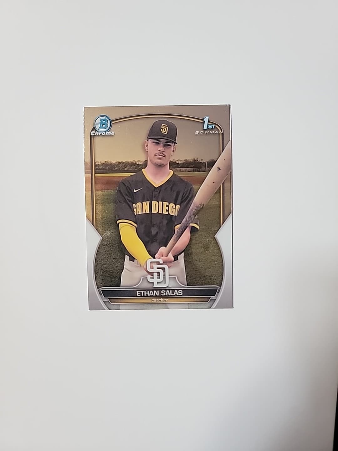 Ethan Salas 2023 bowman Bowman Chrome Prospects - Aqua & Pink Vapor Refractor (1st)