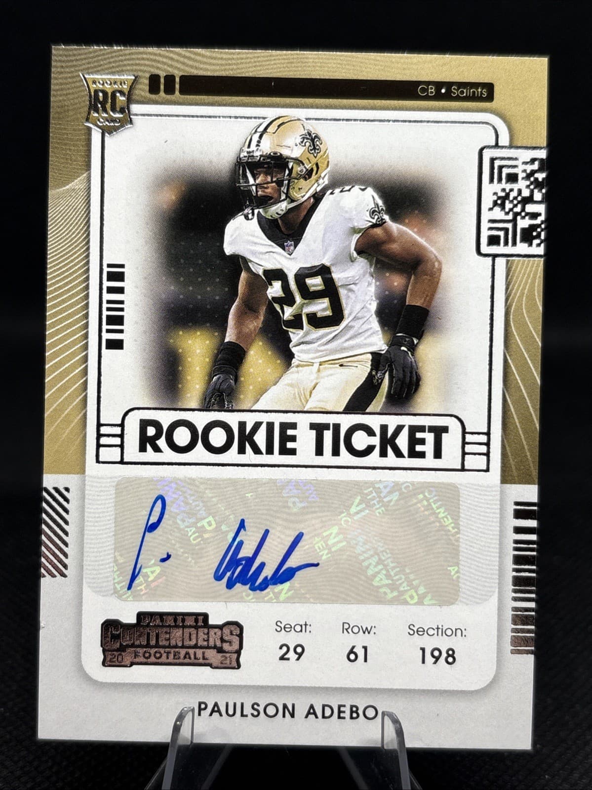 Paulson Adebo trading card