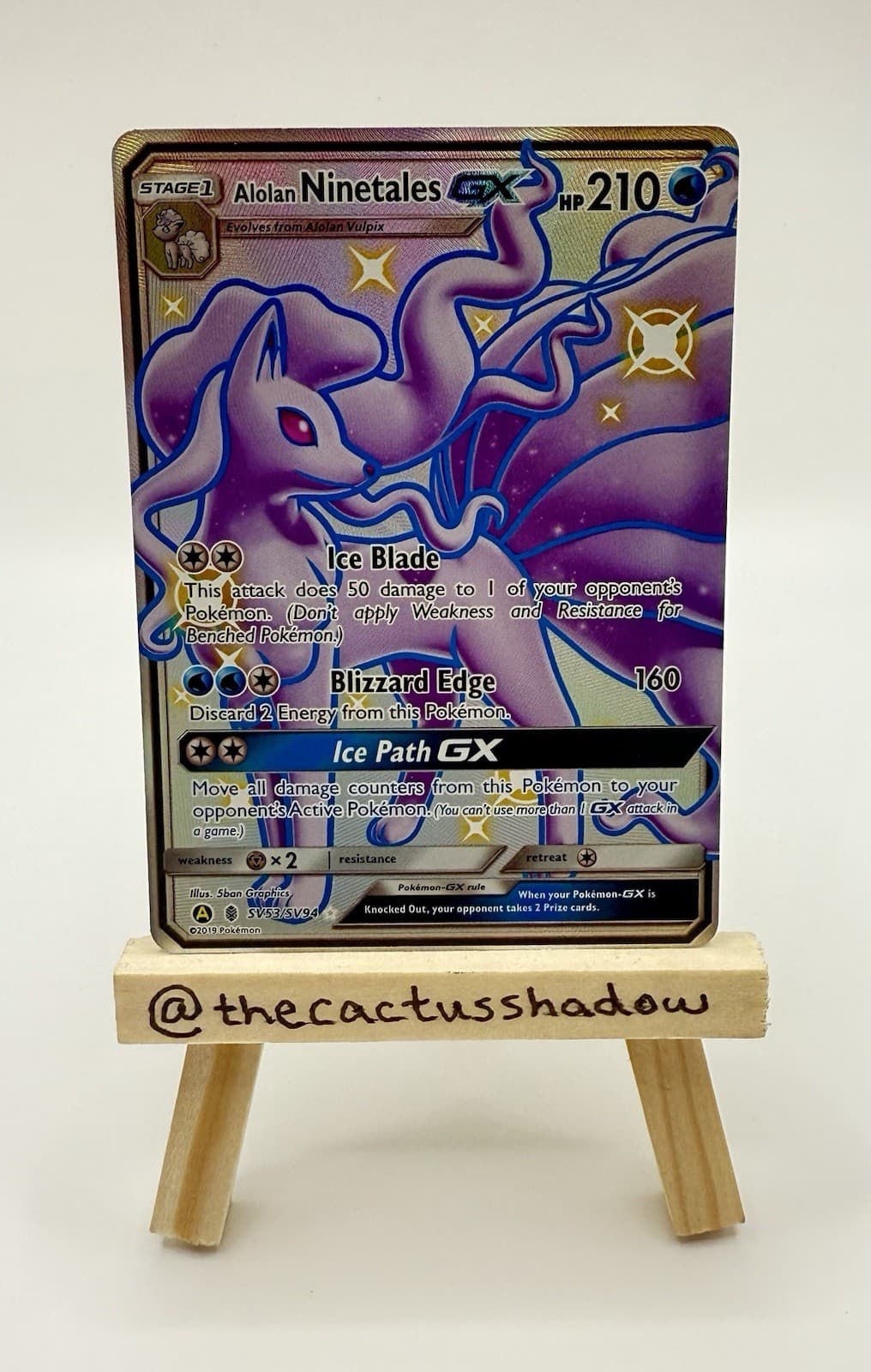 Alolan Ninetales-GX trading card