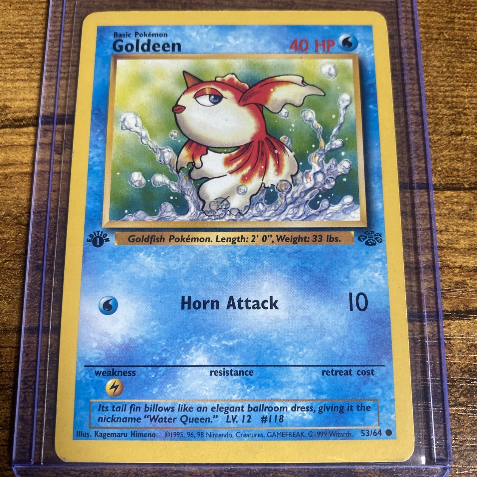 Goldeen trading card