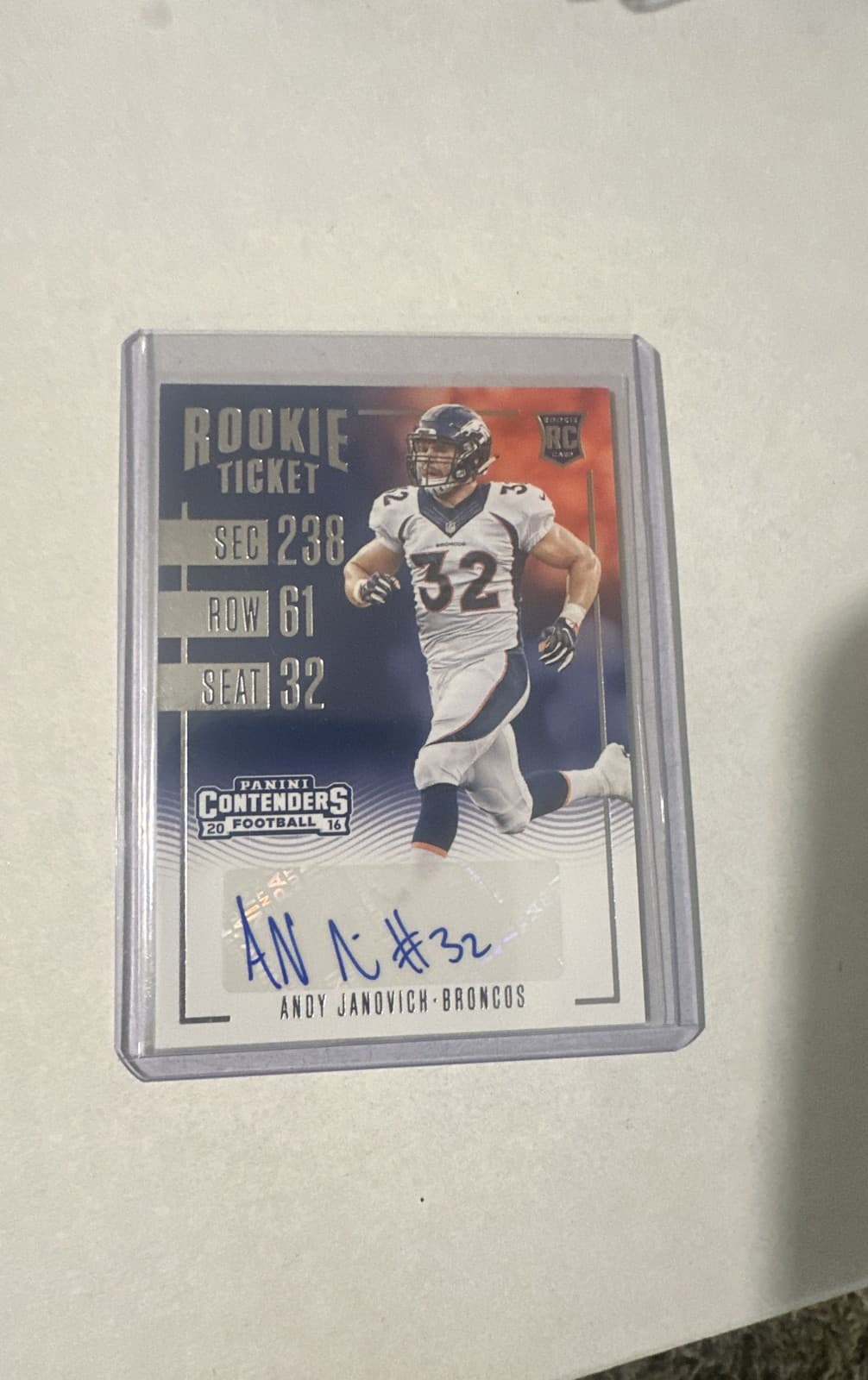Andy Janovich trading card