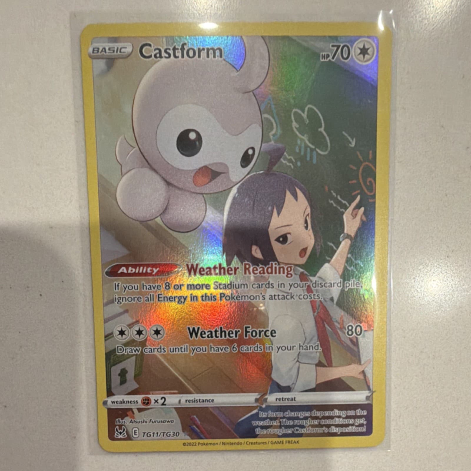 Castform trading card