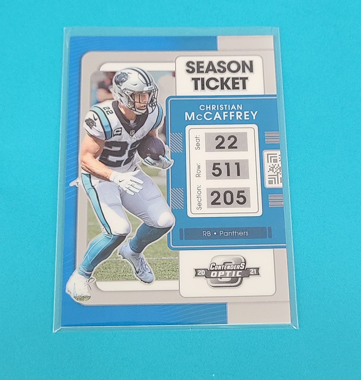 Christian McCaffrey 2021 panini Panini Contenders Optic