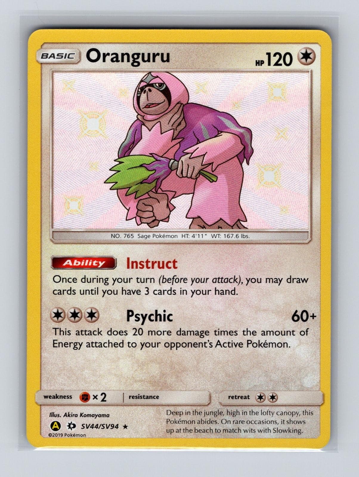 Oranguru 2019 Pokemon Hidden Fates