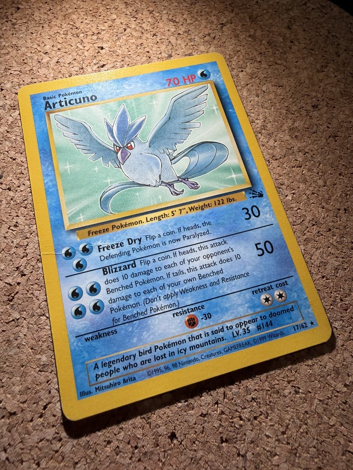 Articuno 1999 Pokemon Fossil