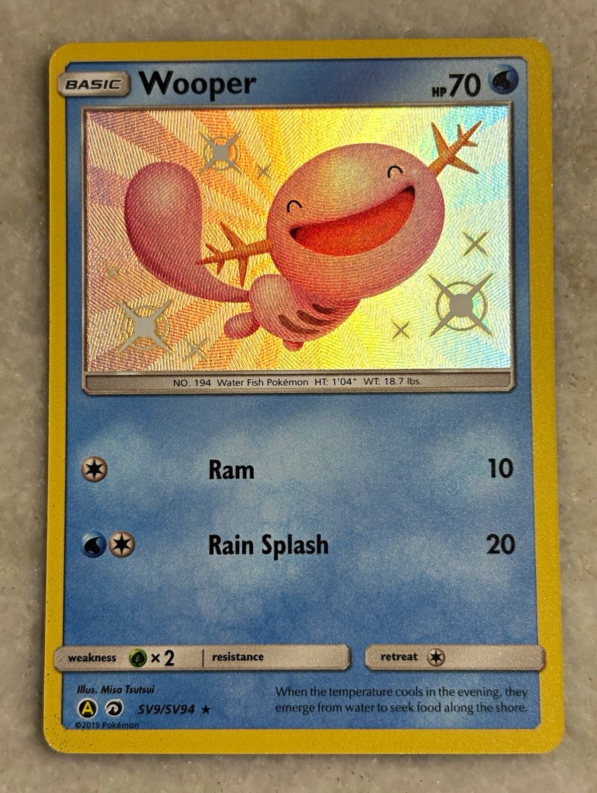 Wooper trading card